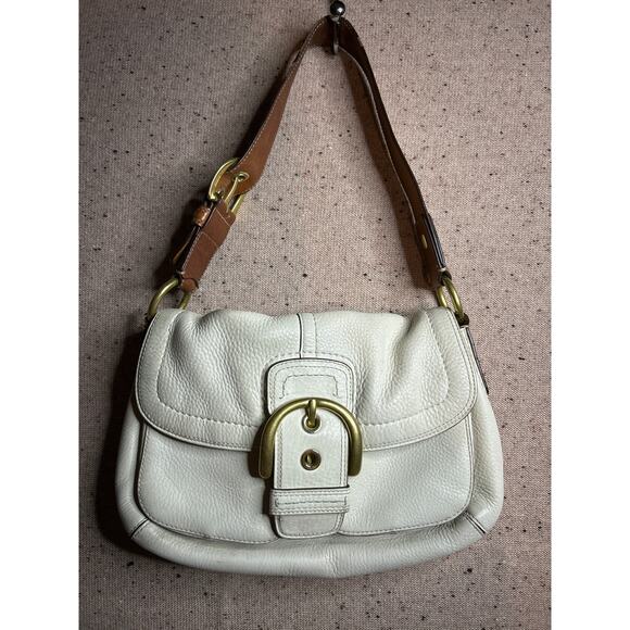 Coach Handbags - Vintage Coach SoHo Buckle Bag Cream Brown Y2K